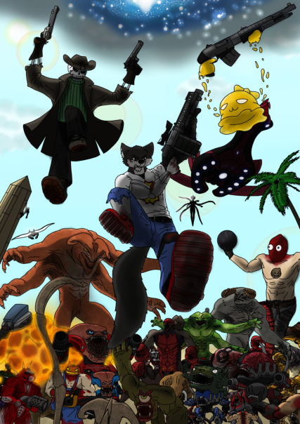 Наконец-то допилил арт по Серьезному Сэму, где Я со Скриптом и Латропом мочим прихвостней Ментала! Много мяса, матюки, убийства! И что самое главное - много веселья!