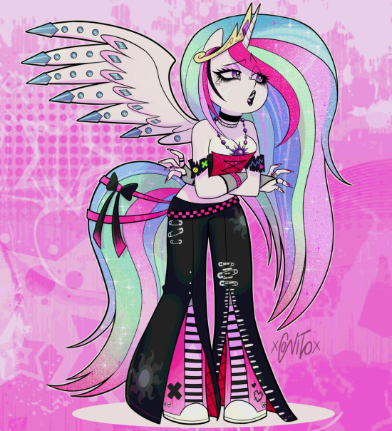 сурс: https://www.deviantart.com/xconitox/art/Celestia-Emo-Scene-fanart-xconito-1227089213 альтернативный сурс: https://derpibooru.org/images/3654651