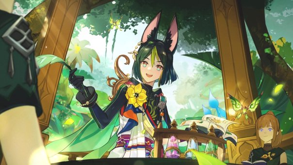 Официальный арт с Тигнари 💚

#арты...