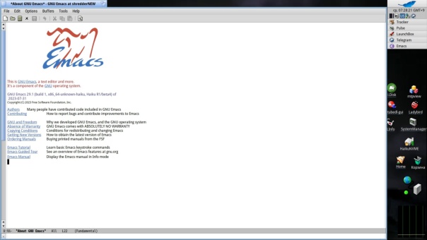 Релиз Emacs 29.1
- Добавлена поддер...